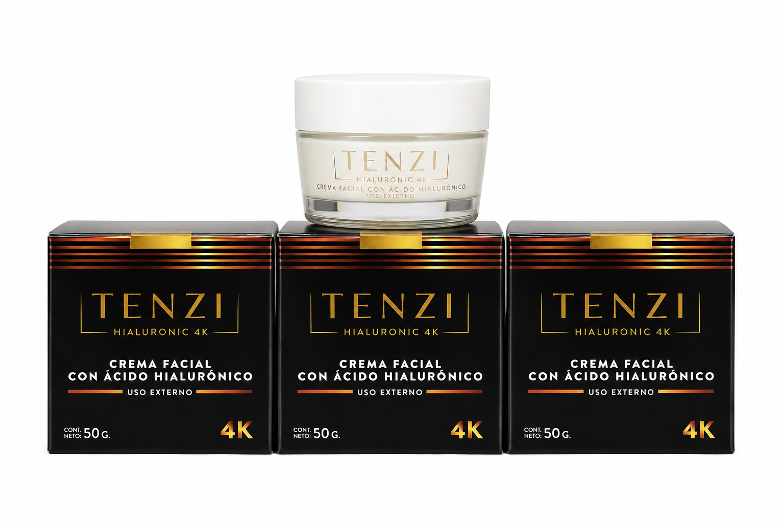 Crema Facial Tenzi Hialuronic 4k Con Ácido Hialurónico 50g