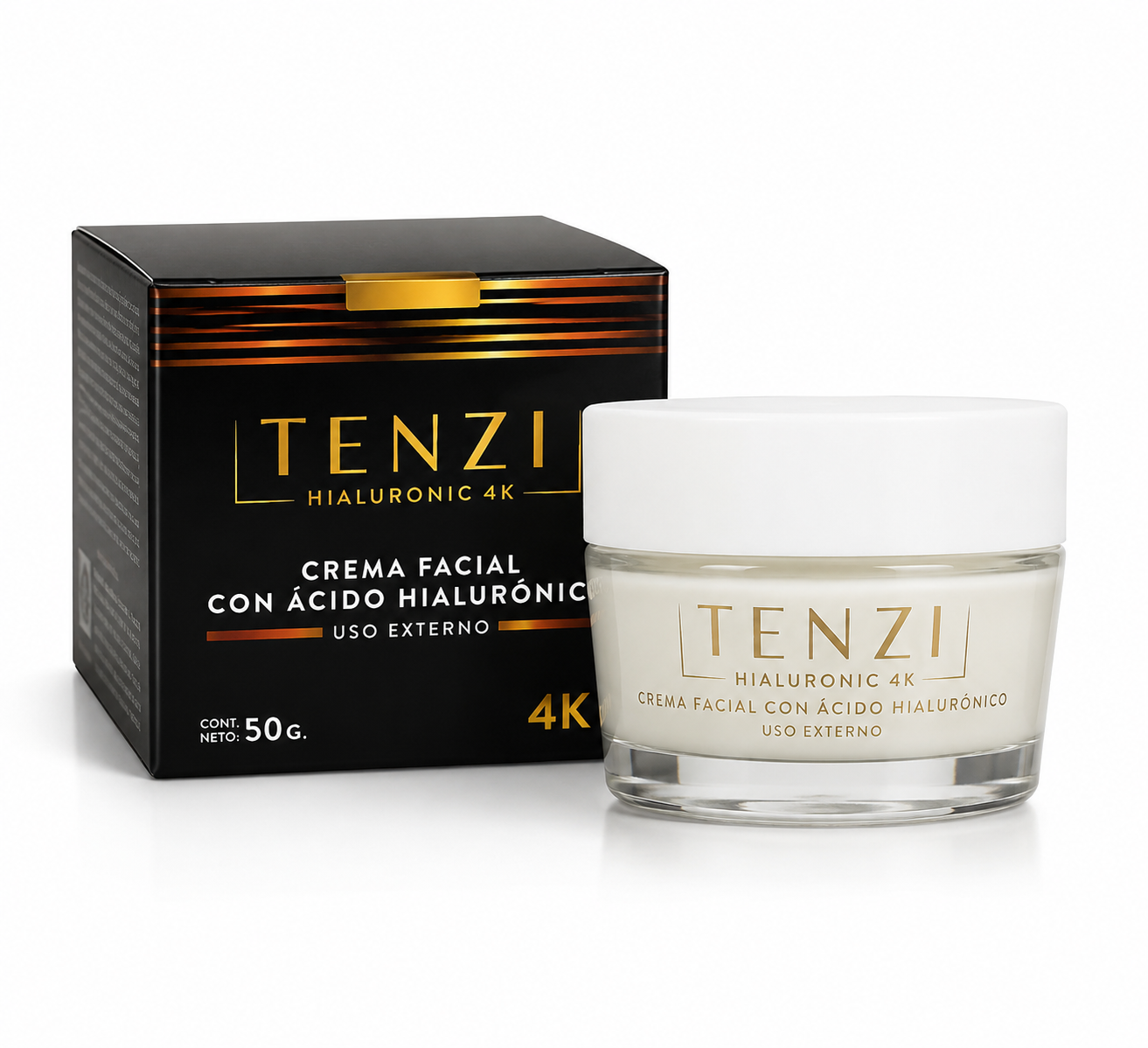 Crema Facial Tenzi Hialuronic 4k Con Ácido Hialurónico 50g