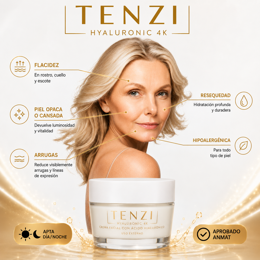 Crema Facial Tenzi Hialuronic 4k Con Ácido Hialurónico 50g
